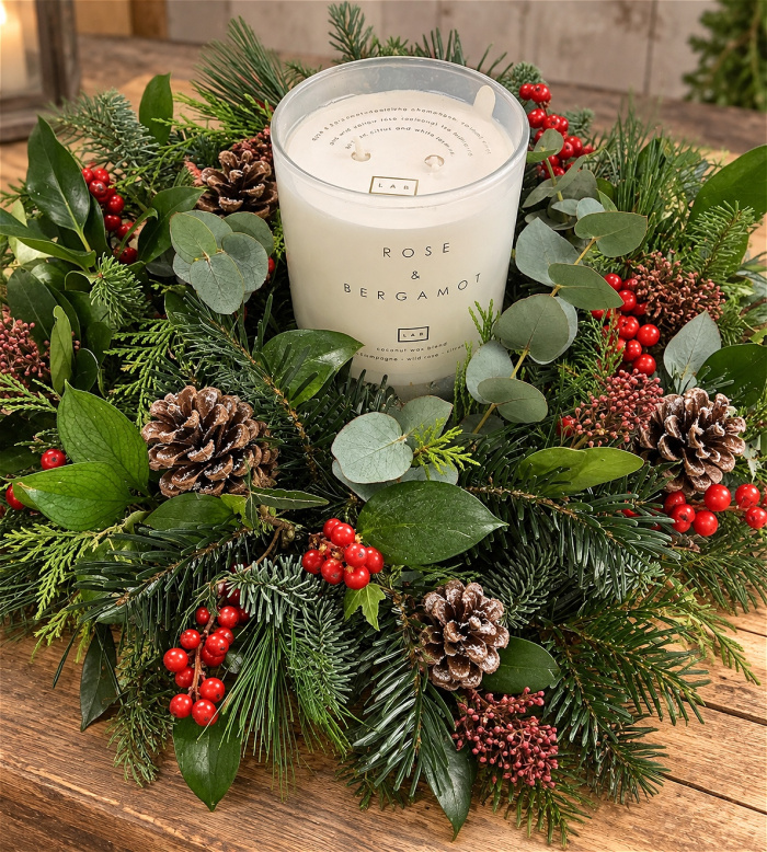 Christmas | Gift Bouquets | Christmas Candle Table Arrangement