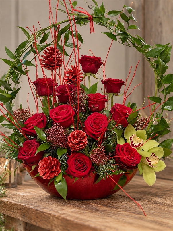 Christmas | Gift Bouquets | Rose Arch Arrangement