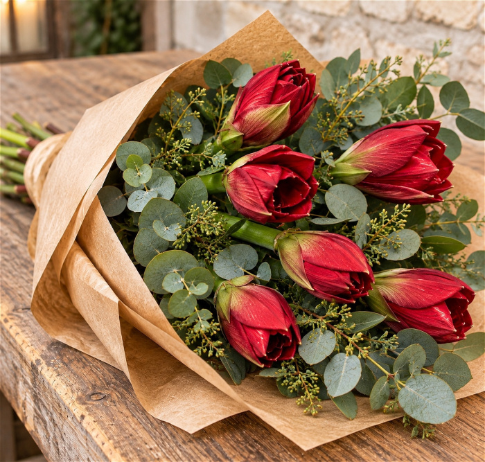 Christmas | Gift Bouquets | Amaryllis Wrap