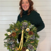 Christmas Classes and Christmas Demonstrations | Workshops | “Silent Peace” Exclusive Luxury Wreath Class
