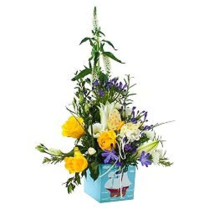 New baby | New baby boy flower arrangement. 