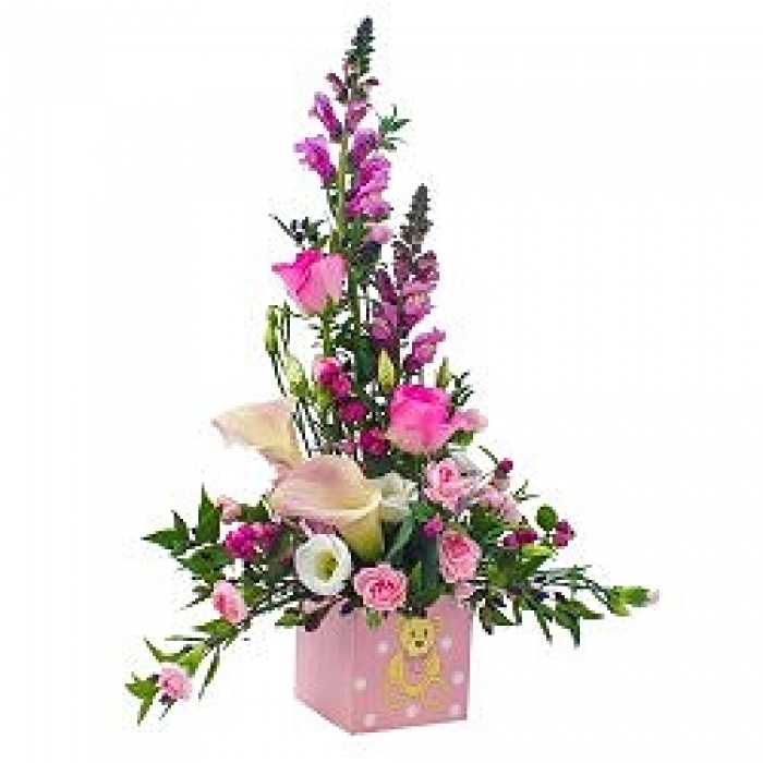 New baby | new baby girl flower arrangement. 