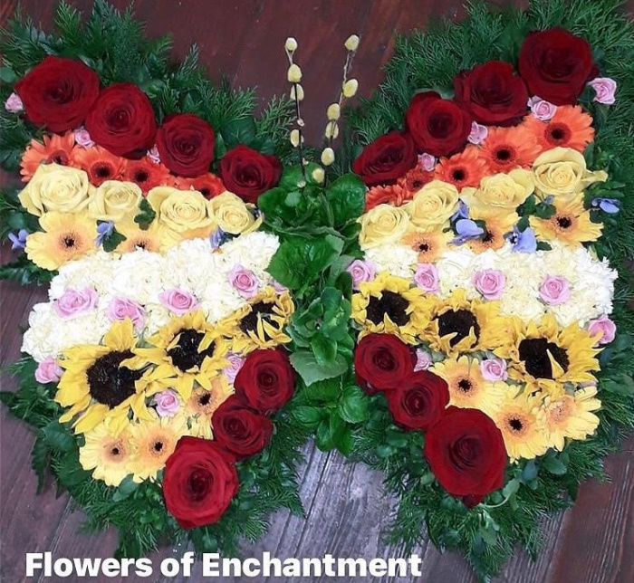 Funeral Flowers | Butterfly funeral tribute