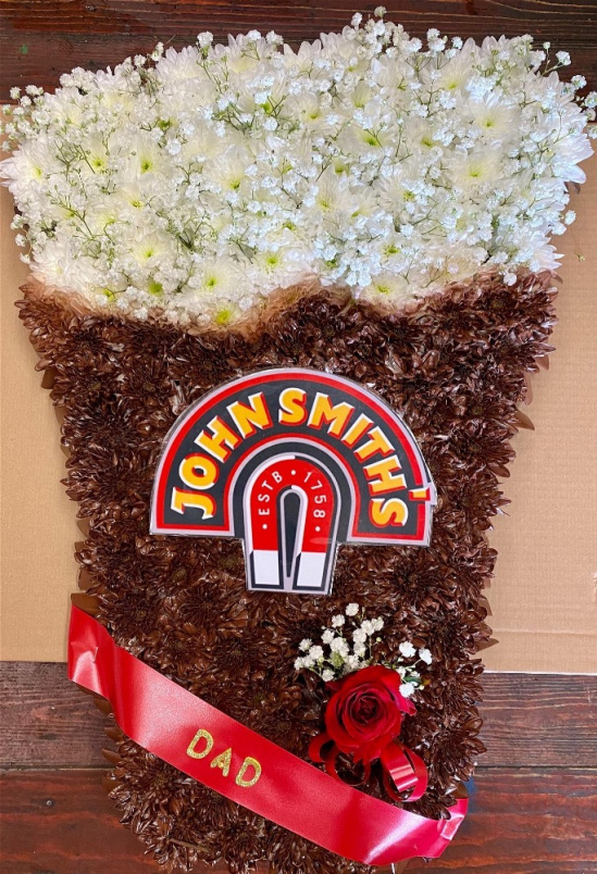 Funeral Flowers | Pint of beer