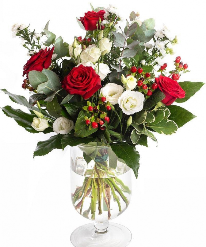 Christmas | Mother's Day | Valentines | deluxe flowers in vase.