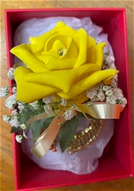 Weddings | Wrist corsage yellow