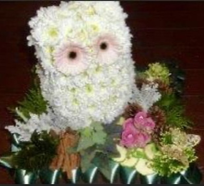 Funeral Flowers | Owl funeral tribute
