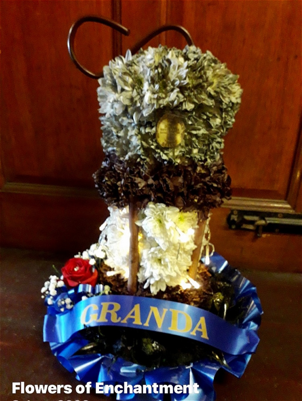 Funeral Flowers | Miners lamp funeral tribute