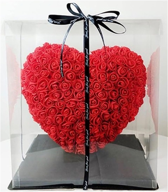 Valentines | Small red rose foam heart