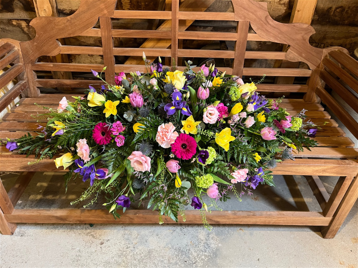 Funeral Coffin Spray | Vibrant double ended
