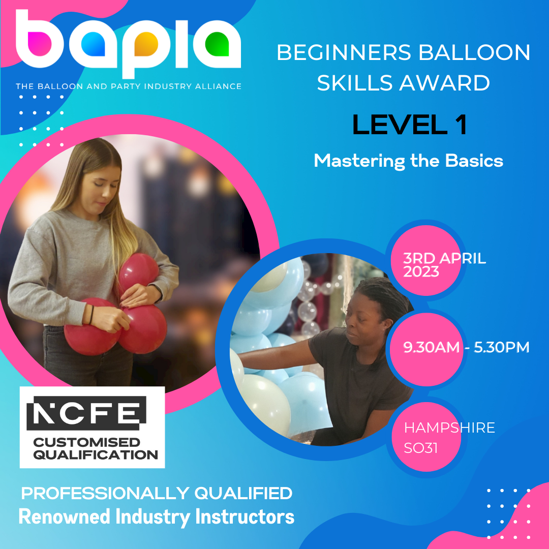 Blooms and Balloons | Portsmouth | Level 1 Beginners Balloon Skills Award- Mastering the basics